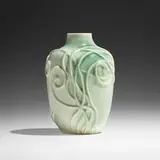 Mary Louise McLaughlin, Rare Losanti vase, 1899-1904, hand-carved and glazed porcelain