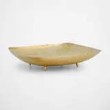 Hans Przyrembel, Footed bowl, c. 1930, handwrought brass