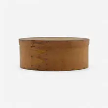 Shaker, Oval storage box, maple, pine, copper rivets and brads