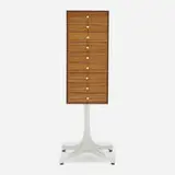 Miniature cabinet, model 5217 by George Nelson & Associates, 1952, walnut, rosewood, enameled aluminum and steel, sold Jun 2025
