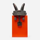 Boolean and African mask (Watchman) by Piergiorgio Robino and Edoardo Trave for Studio Nucleo, 2017, epoxy resin, African mask, sold Jun 2025