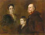 Franz von Lenbach, General v. Hartmann mit Frau und Sohn
