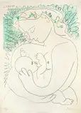 Maternité” by Pablo Picasso, 1963, Farboffsetlithographie auf Velin, sold Jun 2009