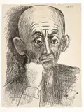 Portrait de Daniel-Henry Kahnweiler II by Pablo Picasso, 1957, Lithographie auf Velin, sold May 2008