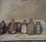 Atelierstilleben by Klaus Fußmann, 1974, Öl auf Leinwand, sold May 2008