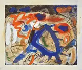 Horst Antes, Ohne Titel, Um 1962, Mischtechnik über der Radierung „Giardino fiorentino VI“ (vgl. Gercken 6)