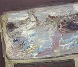 Tisch by Klaus Fußmann, 1989, Öl auf Leinwand, sold May 2008