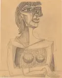 A. R. Penck, Ohne Titel, 1958, Bleistift auf bräunlichem Papier