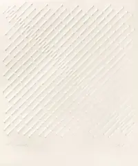 Günther Uecker, Diagonale, 1971, Prägedruck auf Velin