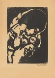 Emil Nolde, Junge Mutter, 1917, Holzschnitt auf Karton