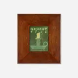 Grueby Faience Company, Advertising tile with chamberstick