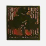 Arthur Eugene Baggs for Marblehead Pottery, Rare oak tree tile