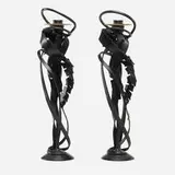 Albert Paley, Double Shear candlesticks, pair