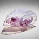 Pink Seaform Set with White Lip Wraps by Dale Chihuly, 1984, hand-blown glass, sold May 2022