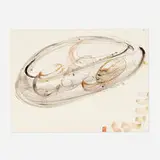 Dale Chihuly, Untitled (Black Basket Set with Orange Lip Wraps)