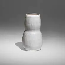 (stripe 132) by Shio Kusaka, 2015, glazed porcelain, sold May 2022