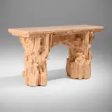 Chris Schanck, Grotto Console (Glaze), 2020, steel, wood, polystyrene, polyurea, aluminum foil, resin