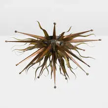 Tom Dixon, Unique Sun chandelier, 1989, copper-plated and patinated steel, brass