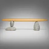 Byung Hoon Choi, L'image persistante 01-108, 1998, laminated maple, granite