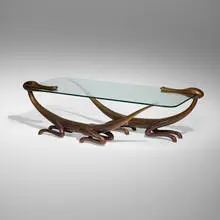 Judy Kensley McKie, Dragon table, 1997, patinated bronze, glass