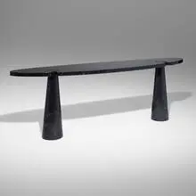 Eros console table by Angelo Mangiarotti, 1971, black marble, sold Jun 2025