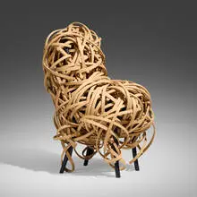 Thonet Chair No. 18 by Matthias Pliessnig, 2007, steam-bent white oak over wood Thonet chair, sold Jun 2025