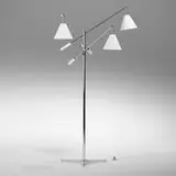 Angelo Lelii, Triennale floor lamp, 1947, chrome-plated steel, enameled aluminum