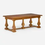 attribution Jean-Charles Moreux, Library table, c. 1940, oak