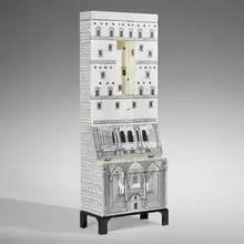 Architettura trumeau by Piero Fornasetti, screenprint transfer on wood and steel, lacquered wood, glass, brass, sold Jun 2025