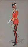 'Snaffles' Charlie Johnson Payne, A standing officer of The Buffs (East Kent regiment) circa 1912