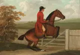 John Nost Sartorius, Clearing the fence, oil on canvas