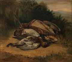 Woodcock and Snipe by David Cunliffe, oil on canvas, sold May 2017