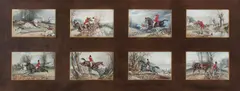 Henry Thomas Alken, Set of eight Hunting Vignettes, watercolour