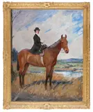 Frederick Whiting, Portrait of Arabella Harries, oil on canvas