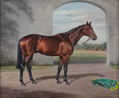 Richard Stone Reeves, 'Indiana' before an arch, oil on panel