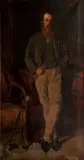 Edward Augustus Gifford, Full length portrait of Alexander William MacDougall depicted with his hunting horn and crop., oil on canvas