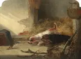 Thomas Smythe, Terriers ratting, oil on canvas