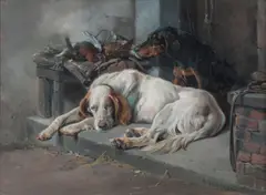 William Woodhouse, Dogs and game, oil on canvas