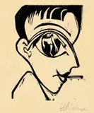 Ernst Ludwig Kirchner, Profilkopf (Selbstbildnis)