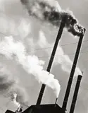 Berenice Abbott, Smoke Stacks, Red River Logging Co., California