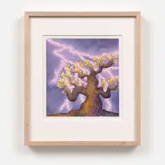 Eleanor Swordy, untitled (watercolor study for Holy Smokes II), 2025, Aquarell auf festem Papier, im Galerierahmen