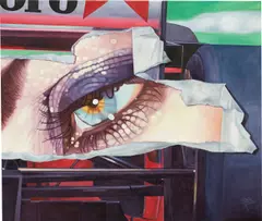 Fritz Köthe, Das glitzernde blaue Auge, 1995, Öl auf Leinwand