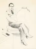David Hockney, Nicholas Wilder, 1976, Lithografie auf BFK Rives-Velin