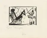 Lyonel Feininger, Wrack 2, 1919, Holzschnitt auf feinem Japan-Bütten