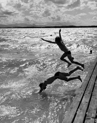 Peter Keetman, Chiemsee, 1956, Vintage. Silbergelatineabzug. Leonar-Papier