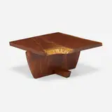 Greenrock coffee table by George Nakashima, 1987, American black walnut, sold May 2022