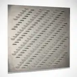 Michel Deverne, Cosmos No 4, 1972, brushed stainless steel, brushed aluminum