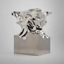 Shi Jianmin, Accordion stool, 2008, stainless steel