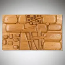 Antanas Mončys, Untitled (Wall Sculpture), carved pine