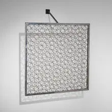François Morellet, 4 trames de grillages 0°, 22°5, 45°, 67°5, 1965, chrome-plated steel